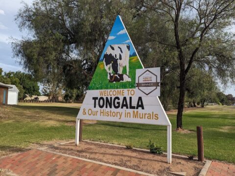 An image of the Tongala community sign